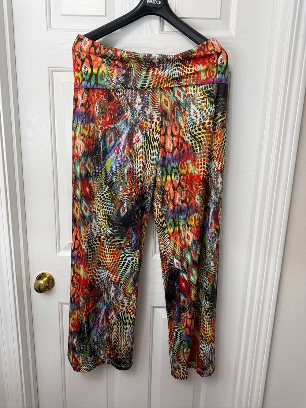 Wide Leg Multi-Color Printed Pants